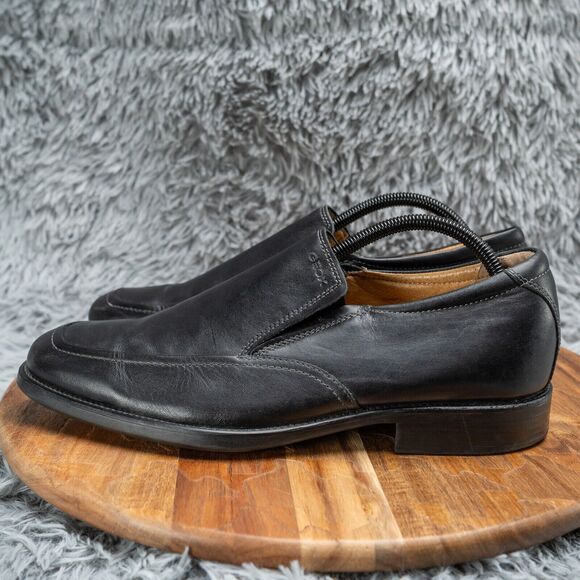 Mens Geox U Federico Z Slip‎ Ons - Black Leather, Size 9.5 US /42.5 EU main image 9